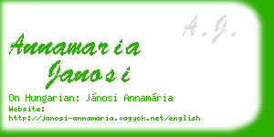 annamaria janosi business card