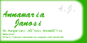 annamaria janosi business card